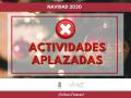 actividades suspendidas